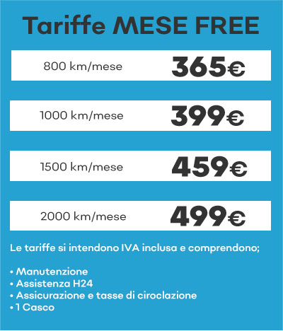TARIFFE NOLEGGIO MESE beverly 300