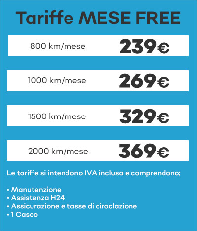 TARIFFE NOLEGGIO MESE